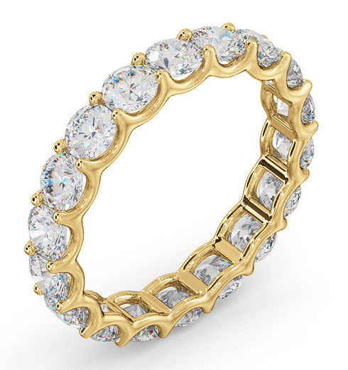 Mens 3ct G/Vs Diamond 18K Gold Full Band Ring